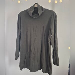 J. Jill Luxe Supima Turtleneck Tunic in Dark Olive